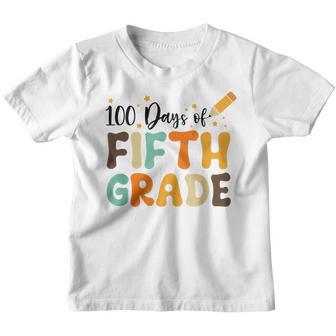 100 Days Of Fifth Grade 100Th Day Of School Back To School Youth T-shirt - Thegiftio UK