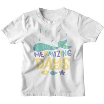 100 Days Of School 100 Mermazing Days Of School Mermaid Youth T-shirt - Thegiftio UK