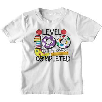 100 Days Of School For Boys Level Completed Gamer V3 Youth T-shirt - Thegiftio UK