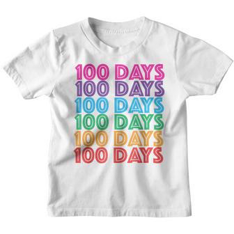 100 Days Of School Happy 100Th Colourful Day Back To School Youth T-shirt - Thegiftio UK