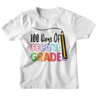100 Days Of Second Grade Back To School Happy 100Th Day Youth T-shirt - Thegiftio UK