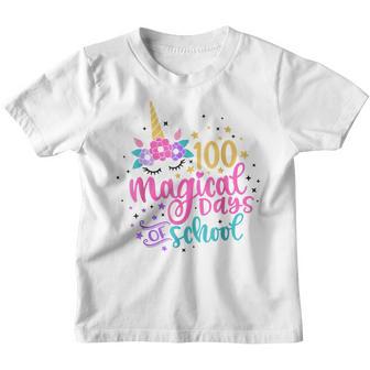 100 Magical Days Of School Unicorn Gift Teacher Student V2 Youth T-shirt - Thegiftio UK