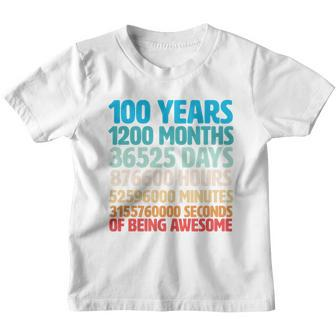 100 Years Of Being Awesome 100Th Birthday Time Breakdown Youth T-shirt - Monsterry AU