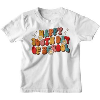 100Th Day Of School Groovy Retro 100 Day Of School Teacher V2 Youth T-shirt - Thegiftio UK