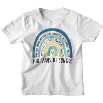 100Th Day Of School Teacher 100 Days Smarter Rainbow V15 Youth T-shirt - Thegiftio UK