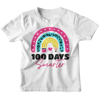 100Th Day Of School Teacher - 100 Days Smarter Rainbow Youth T-shirt - Thegiftio UK