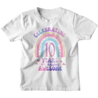 10Th Birthday Girl Tie Dye 10 Years Of Being Awesome Bday Youth T-shirt - Thegiftio UK