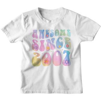 15 Year Old Awesome Since 2007 Tie Dye Flowers 15Th Birthday Youth T-shirt - Thegiftio UK