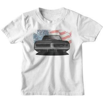 1969 Charger Black Usflag Youth T-shirt - Thegiftio UK