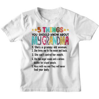 5 Things You Should Know About My Grandma Halloween Gifts V2 Youth T-shirt - Thegiftio UK