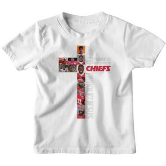 All I Need Is A Little Bit Of Chiefs And A Whole Lot Of Jesus Shirt Youth T-shirt - Thegiftio UK