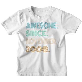 Awesome Since November 2008 14Th Birthday 14 Year Old Gifts V2 Youth T-shirt - Thegiftio UK