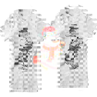 Baseball Snowman Christmas Game Day Gift For Baseball Lover Youth T-shirt - Thegiftio UK