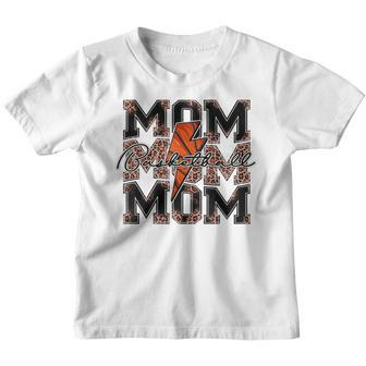 Basketball Mom Leopard Lightning Bolt Basketball Game Day Youth T-shirt - Thegiftio UK