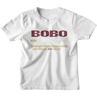 Bobo Funny Grandfather Definition Distressed Retro Men Gift Youth T-shirt - Thegiftio UK