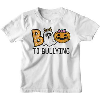 Boo To Bullying Halloween Orange Anti Bully Unity Day Kids Youth T-shirt - Thegiftio UK