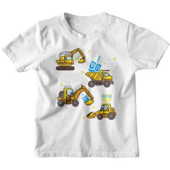 Boys Construction Vehicle Hanukkah Jewish Challah Days Pjs V2 Youth T-shirt - Thegiftio UK