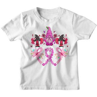 Breast Cancer Awareness Gnome Pumpkin Pink Ribbon Women Kids V2 Youth T-shirt - Thegiftio UK