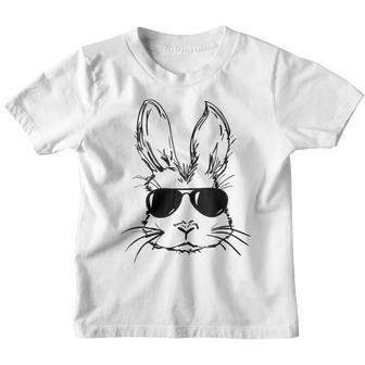 Bunny Face With Sunglasses For Boys Men Kids Easter Day Youth T-shirt | Mazezy DE