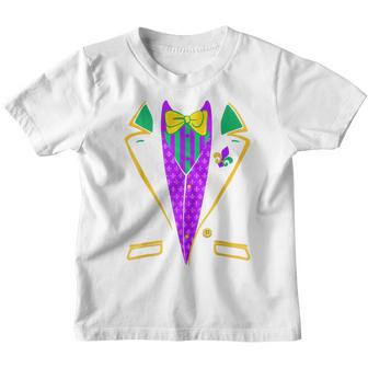 Carnival Masquerade Tuxedo Kids Men Gift Parade Mardi Gras Youth T-shirt - Thegiftio UK