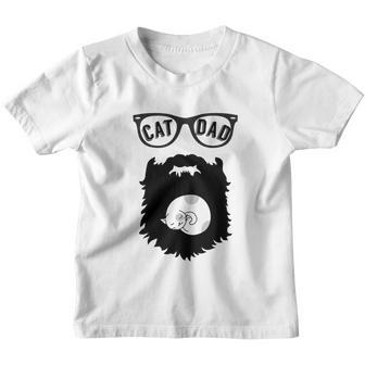 Cat Dad Beard Tees Cat Dad Beard Youth T-shirt - Thegiftio UK