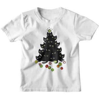 Cat Lovers Cute And Funny Holiday Tree Christmas Youth T-shirt - Thegiftio UK