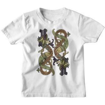 Celtic Dragons Nordic Mythical Viking Tribal Gift Youth T-shirt - Thegiftio UK