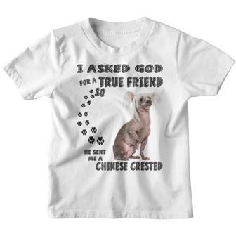 Chinese Crested Saying Mom Dad Costume Hairless Puff Dog Youth T-shirt - Thegiftio UK