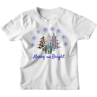 Christmas T Women Men Kids Merry & Bright Casual Xmas Youth T-shirt - Thegiftio UK