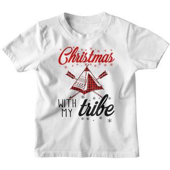 Christmas With My Tribe Camping Youth T-shirt - Thegiftio UK