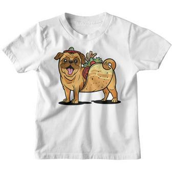 Cinco De Mayo Pug Dog Animal Taco Cartoon Kids Gifts Youth T-shirt | Mazezy