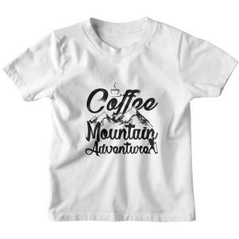 Coffee Mountain Adventure Funny Camping Experience Youth T-shirt - Thegiftio UK
