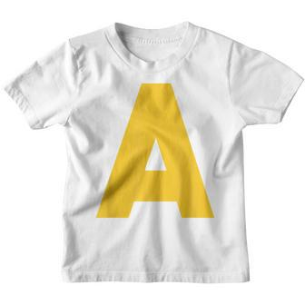 Cool Letter A Name Initial Halloween Carnival Group Costume Youth T-shirt - Thegiftio UK