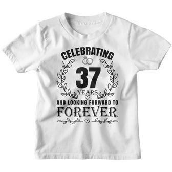 Cute 37Th Wedding Anniversary For Couples Married 37 Year Youth T-shirt - Thegiftio UK