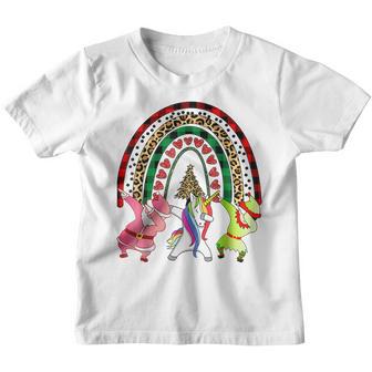 Dabbing Santa Elf Unicorn Christmas Kids Boys Men Xmas Youth T-shirt - Thegiftio UK