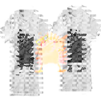 Dabbing Turkey Thanksgiving Funny Cute Youth T-shirt - Monsterry