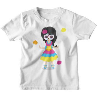 Dia De Los Muertos Sugar Skull For Girls Youth T-shirt - Thegiftio UK