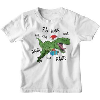 Dinosaur Fa Ra Ra Ra Rawr T-Rex Funny Christmas Xmas Santa Youth T-shirt - Thegiftio UK