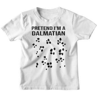 Dog Pretend Im A Dalmatian Costume Funny Halloween Party Youth T-shirt - Thegiftio UK