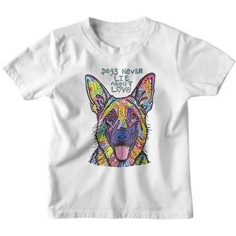 Dogs Never Lie About Love German Shepherd Youth T-shirt - Thegiftio UK