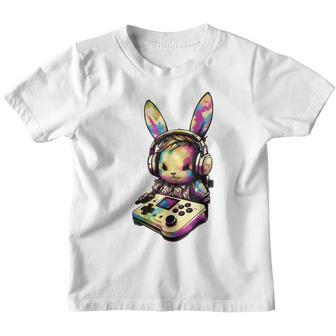 Easter Day Boys Gamer Video Game Controller Bunny Youth T-shirt | Mazezy