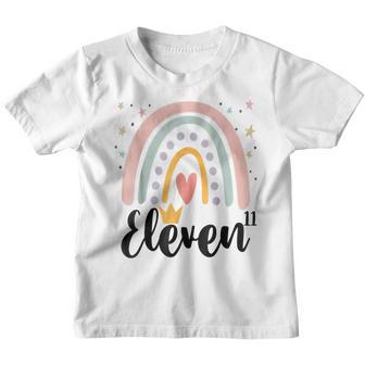 Eleven Year Birthday Rainbow Party Family 11 Year Old Youth T-shirt - Thegiftio UK