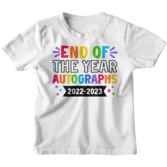End Of The Year Autographs 2022 2023 Last Day Of School Youth T-shirt - Thegiftio UK