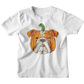 English Bulldog Pumpkin Youth T-shirt - Thegiftio UK