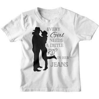 Every Girl Needs A Little Rip In Her Jeans V29 Youth T-shirt - Thegiftio UK