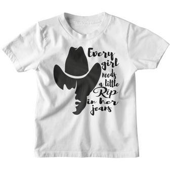 Every Girl Needs A Little Rip In Her Jeans V77 Youth T-shirt - Thegiftio UK