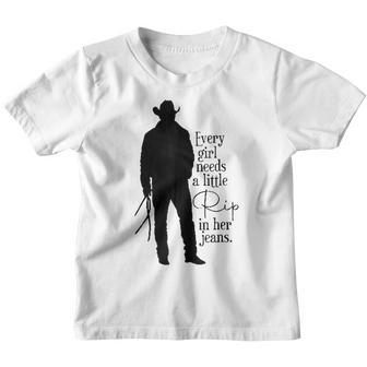 Every Girl Needs Alittle Rip In Her Jeans Youth T-shirt - Thegiftio UK