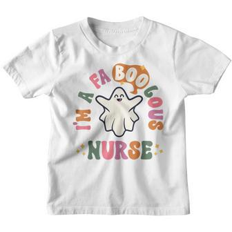 Faboolous Nurse Halloween Rn Vintage Retro Ghost Hospital Youth T-shirt - Thegiftio UK