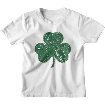 Faded Shamrock Lucky Clover St Patricks Day Youth T-shirt - Thegiftio UK