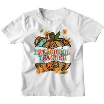 Fall Pumpkin Thankful Blessed Preschool Teacher V2 Youth T-shirt - Thegiftio UK
